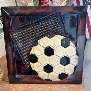 Wall decor- soccer metal wall art